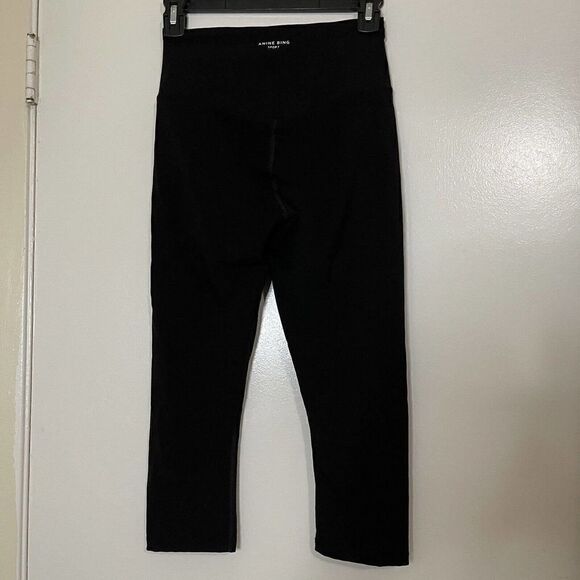 Anine Bing Sports Black Capri Cropped Leggings size US XS - Picture 2 of 5